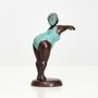 Sculptures, statuettes and miniatures - Bronze sculpture " Bobaraba plongeuse"| by Soré | 19cm 1kg - MOOGOO CREATIVE AFRICA