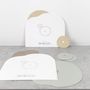 Placemats - Leather placemat and coaster, light grey I MILLSTONES - NAMUOS