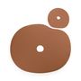 Placemats - Leather placemat and coaster, rust brown I MILLSTONES - NAMUOS