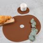 Placemats - Leather placemat and coaster, rust brown I MILLSTONES - NAMUOS