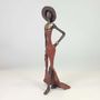 Sculptures, statuettes and miniatures - Bronze sculpture\" Elegant woman with hat\” by Soré - MOOGOO CREATIVE AFRICA