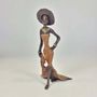 Sculptures, statuettes and miniatures - Bronze sculpture\" Elegant woman with hat\” by Soré - MOOGOO CREATIVE AFRICA