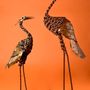 Decorative objects - Recycled Metal Sculpture Twisted Heron 100cm - TERRE SAUVAGE