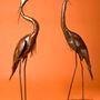 Decorative objects - Recycled Metal Sculpture Heron S Shape 90cm - TERRE SAUVAGE