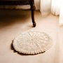 Contemporary carpets - Istanbul Crochet Rug –Handmade Monochrome Rug with Unique Design 110cm - MAISON ZOE