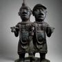 Sculptures, statuettes et miniatures - Paire Messagers De L'oba Ife En Bronze, Royaume De Benin Nigeria - QUINTESSENCE AFRICAINE