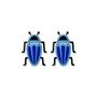 Gifts - Blue Bug Earrings - ISUWA