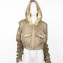 Apparel - Jacket STELLAR LEATHER Gold snake print - MONYER