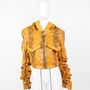 Prêt-à-porter - Jacket STELLAR LEATHER Ochre snake print - MONYER