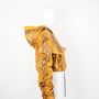 Apparel - Jacket STELLAR LEATHER Ochre snake print- handcrafted - MONYER