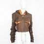 Prêt-à-porter - Jacket STELLAR LEATHER Chocolate orange -HANDCRAFTED - MONYER