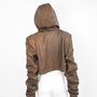 Apparel - Jacket STELLAR LEATHER Chocolate orange - HANDCRAFTED - MONYER