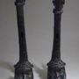 Sculptures, statuettes et miniatures - Paire De Defenses En Bronze Olifant- Ife - QUINTESSENCE AFRICAINE