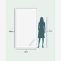 Mirrors - Extra Large Full Length Mirror With Black Frame (110x210cm) - SCANDINAVIAN GLASSFACTORY