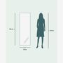 Mirrors - Full Length Mirror With White Frame (50x150cm) - SCANDINAVIAN GLASSFACTORY