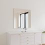 Miroirs - Miroir mural avec cadre blanc (100x100cm) - SCANDINAVIAN GLASSFACTORY