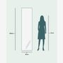 Mirrors - Full Length Mirror With Alder Frame (50x200cm) - SCANDINAVIAN GLASSFACTORY