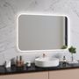 Bathroom mirrors - Full Lux Rounded Corner LED Mirror (120x80cm) - SCANDINAVIAN GLASSFACTORY