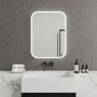 Bathroom mirrors - Full Lux Rounded Corner LED Mirror (60x80cm) - SCANDINAVIAN GLASSFACTORY