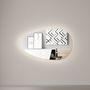 Mirrors - Drop - Asymmetrical Mirror With Lights (70x120cm) - SCANDINAVIAN GLASSFACTORY