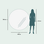 Mirrors - Ellipse Shaped Mirror with Lights (140cm) - SCANDINAVIAN GLASSFACTORY