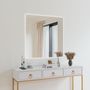 Miroirs - Miroir Rectangulaire Avec Lumières (100x100cm) - SCANDINAVIAN GLASSFACTORY