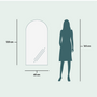 Mirrors - Half Arch Mirror With Lights (60x120cm) - SCANDINAVIAN GLASSFACTORY