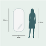 Mirrors - Rounded Rectangle Mirror With Lights (60x130cm) - SCANDINAVIAN GLASSFACTORY
