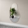 Mirrors - Sand - Asymmetrical Mirror With Lights (85x150cm) - SCANDINAVIAN GLASSFACTORY