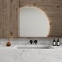 Mirrors - Semi-circle Bathroom Mirror With Lights (100x100cm) - SCANDINAVIAN GLASSFACTORY