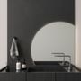 Mirrors - Semi-circle Bathroom Mirror With Lights (80x80cm) - SCANDINAVIAN GLASSFACTORY