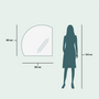 Mirrors - Semi-circle Bathroom Mirror With Lights (80x80cm) - SCANDINAVIAN GLASSFACTORY