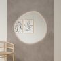 Miroirs - Stone - Miroir Asymétrique Avec Lumières (100x100cm) - SCANDINAVIAN GLASSFACTORY