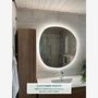 Mirrors - Stone - Asymmetrical Mirror With Lights (90x90cm) - SCANDINAVIAN GLASSFACTORY