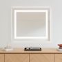 Miroirs pour salle de bain - Miroir LED, 4 bandes lumineuses (80x70cm) - SCANDINAVIAN GLASSFACTORY