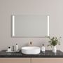 Miroirs pour salle de bain - Miroir LED, 2 bandes lumineuses (120x70cm) - SCANDINAVIAN GLASSFACTORY