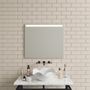 Miroirs pour salle de bain - Miroir LED, 1 bande lumineuse (80x60cm) - SCANDINAVIAN GLASSFACTORY