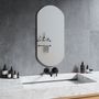 Miroirs - Miroir mural d'angle arrondi (50x110cm) - SCANDINAVIAN GLASSFACTORY