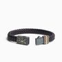 Jewelry - Braided leather bracelet with compass clasp - VIBE JEWELRY