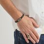 Jewelry - Braided leather bracelet with compass clasp - VIBE JEWELRY