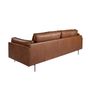 Sofas - 3-seat sofa in tobacco brown leather - ANGEL CERDÁ