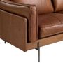 Sofas - 3-seat sofa in tobacco brown leather - ANGEL CERDÁ