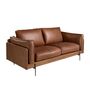 Sofas - 2-seater sofa in tobacco brown leather - ANGEL CERDÁ