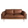 Sofas - 2-seater sofa in tobacco brown leather - ANGEL CERDÁ