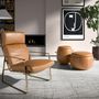 Armchairs - Camel leather armchair - ANGEL CERDÁ