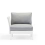 Lawn armchairs - WELCOME 1 seater aluminum sofa - COUTURE JARDIN