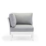 Lawn armchairs - WELCOME 1 seater aluminum sofa - COUTURE JARDIN