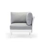 Lawn armchairs - WELCOME 1 seater aluminum sofa - COUTURE JARDIN