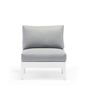 Lawn armchairs - WELCOME 1 seater aluminum sofa - COUTURE JARDIN