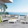 Lawn sofas - WELCOME 3-seater sofa/daybed function adjustable lounge chair - COUTURE JARDIN